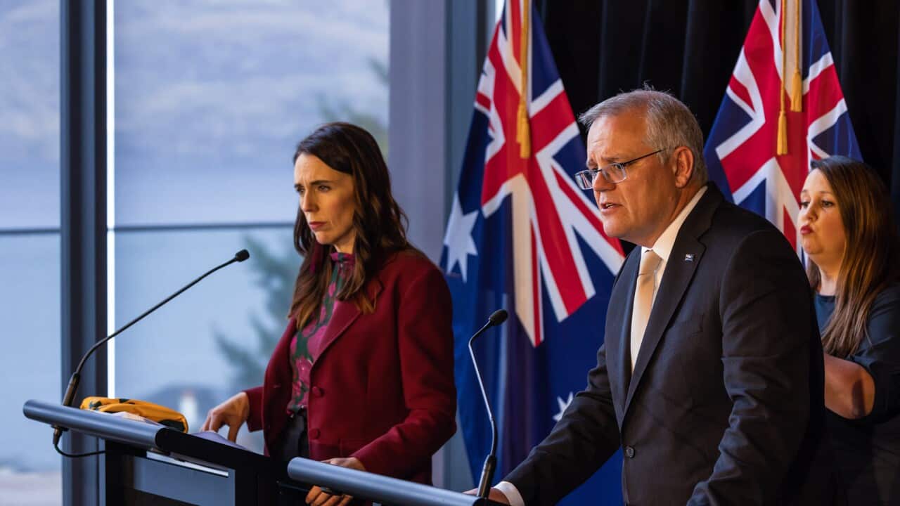 Jacinda Ardern and Scott Morrison