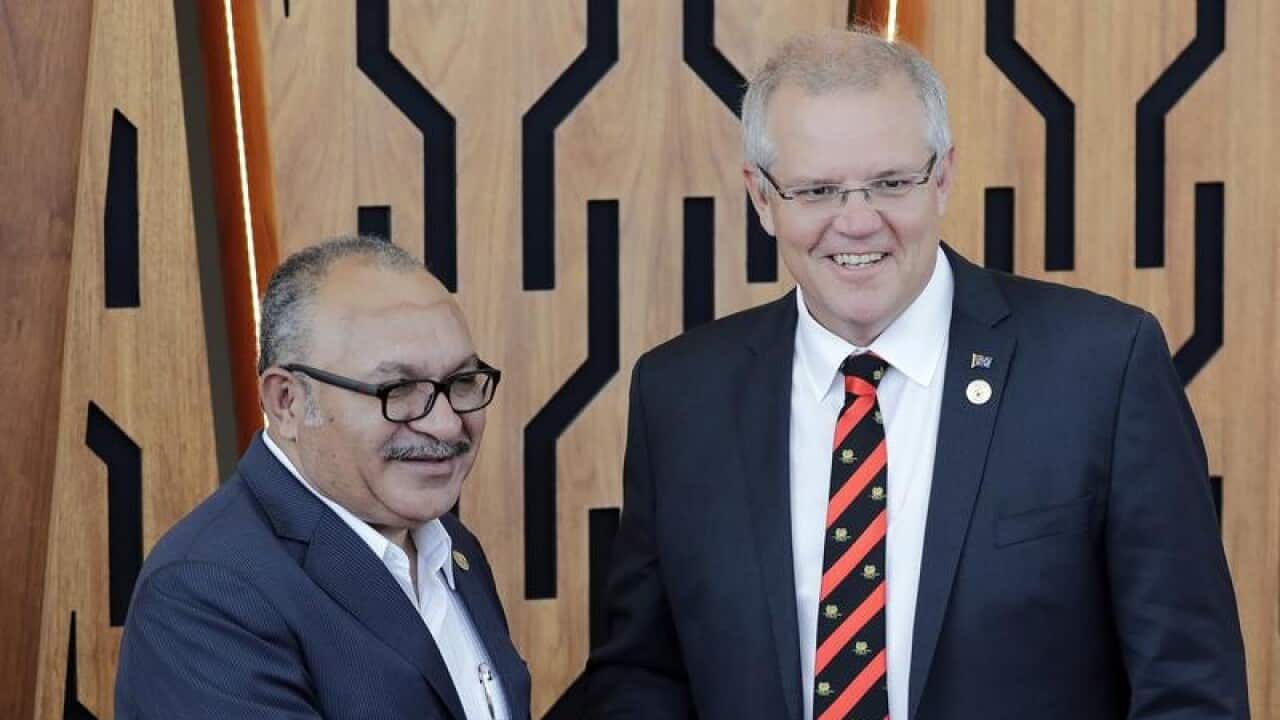 PNG Prime Minister Peter O'Neill, Australian PM Scott Morrison