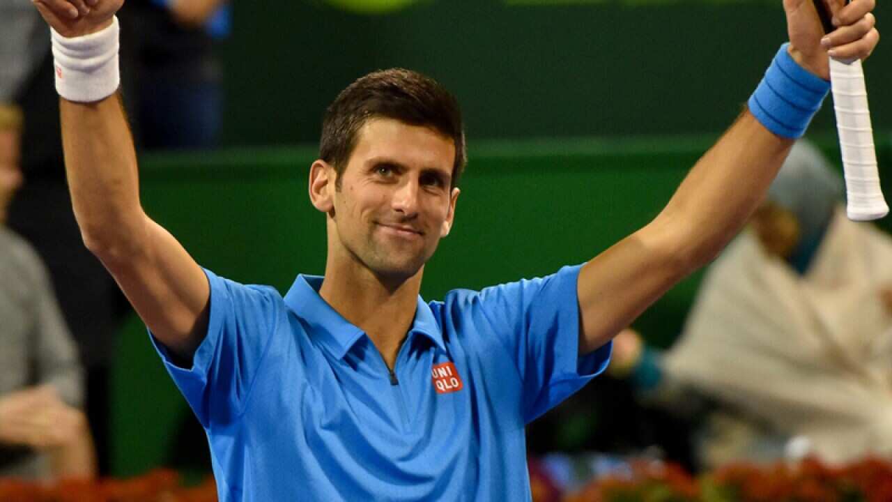 Novak Djokovic of Serbia