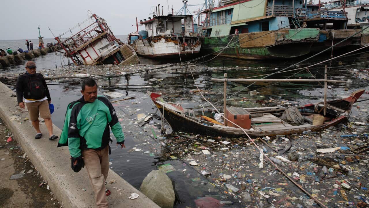 Muara Baru traditional seaport in Jakarta, Indonesia