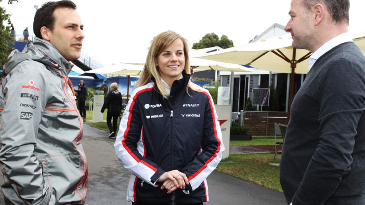 Susie Wolff in Silverstone F1 testing