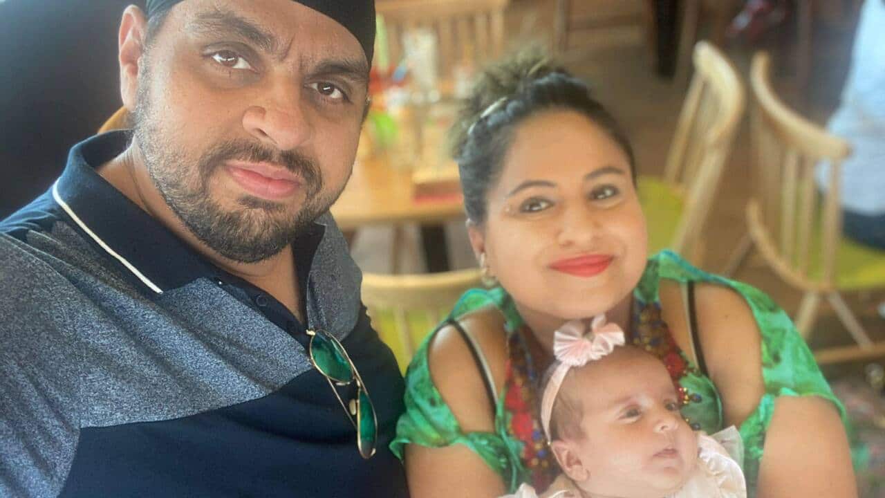 Hardip Narang and his wife have been separated from their young daughter Ziva, pictured, for more than a year due to COVID-19 travel bans.