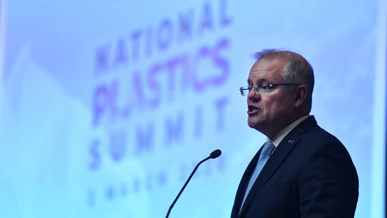 Prime Minister Scott Morrison at the National Plastics Summit at Parliament House