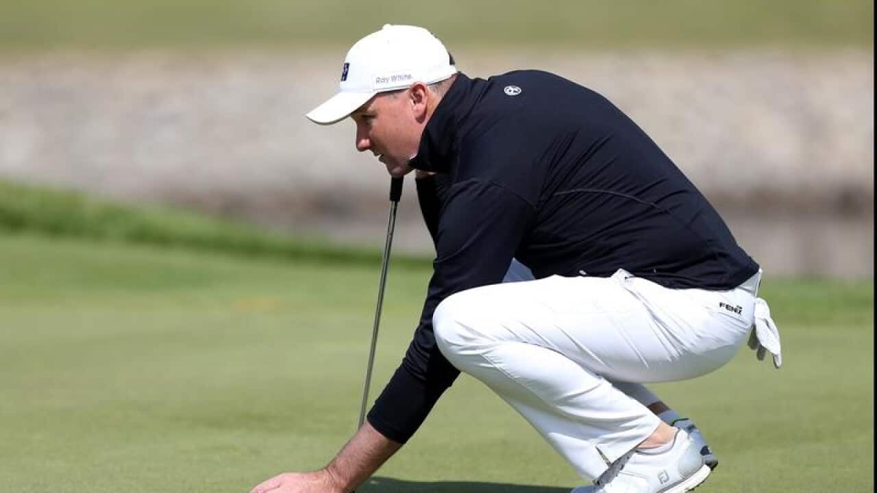 Sam Brazel on the sixth hole at St Albans.