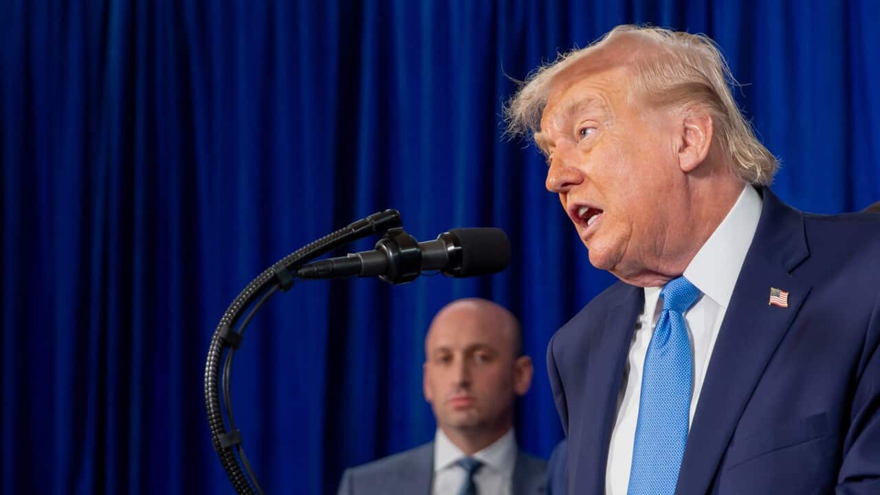 Donald Trump at news conference at the Mar-a-Lago Club in Palm Beach
