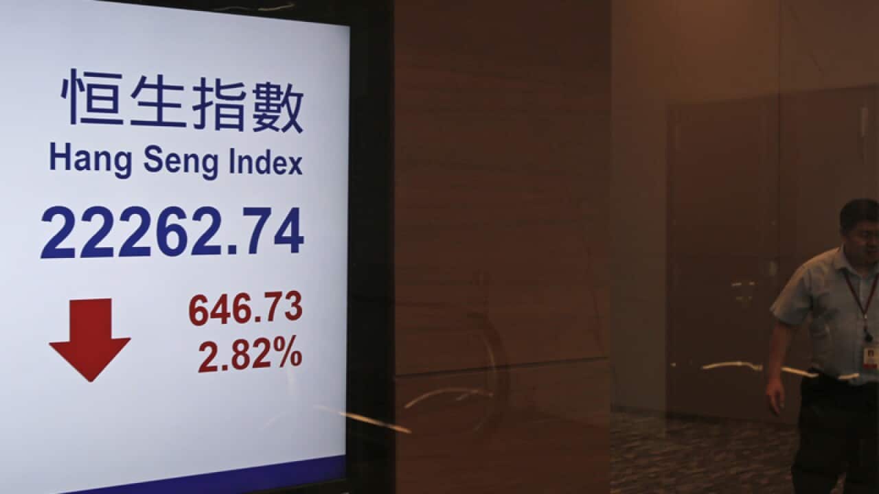 the Hang Seng Index at Hong Kong Stock Exchange