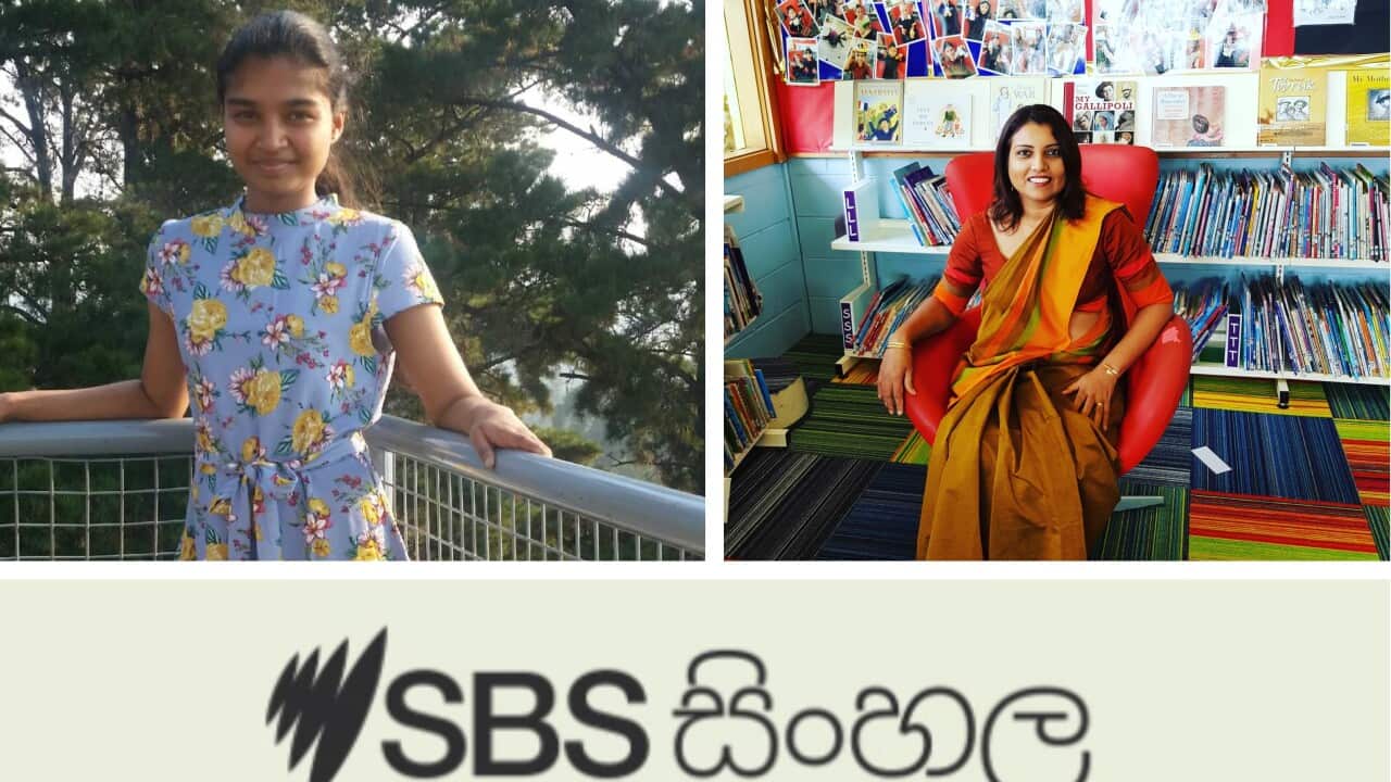 The highest score holder of Sinhala language in the VCE exam Vimasha Ashton and the teacher Anushka Atipola