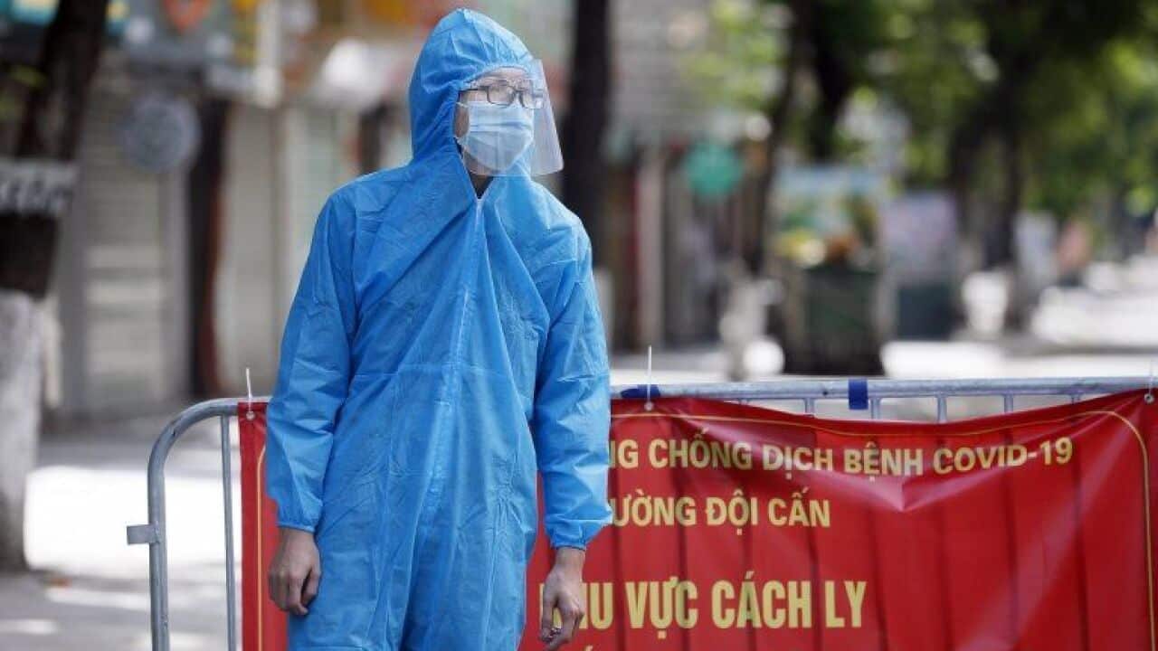 Một khu vực cách ly ở Hà Nội