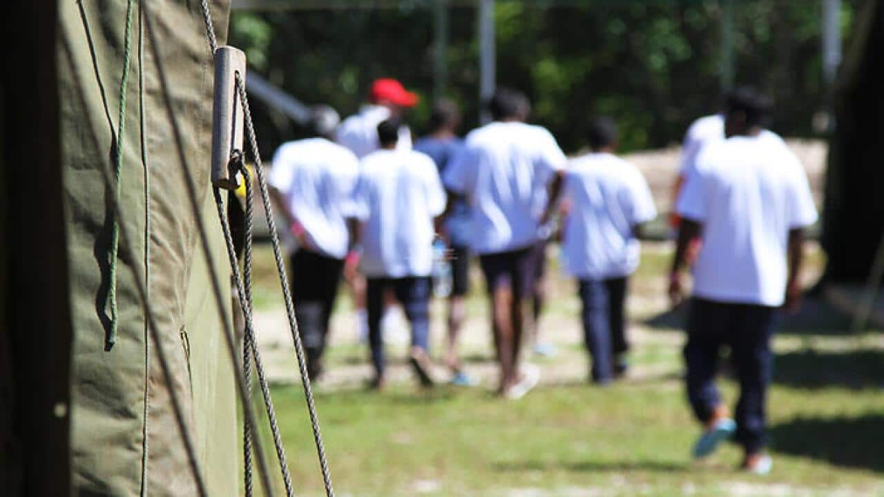 Supplied image of tent accommodation at the federal government's offshore detention centre in Nauru
