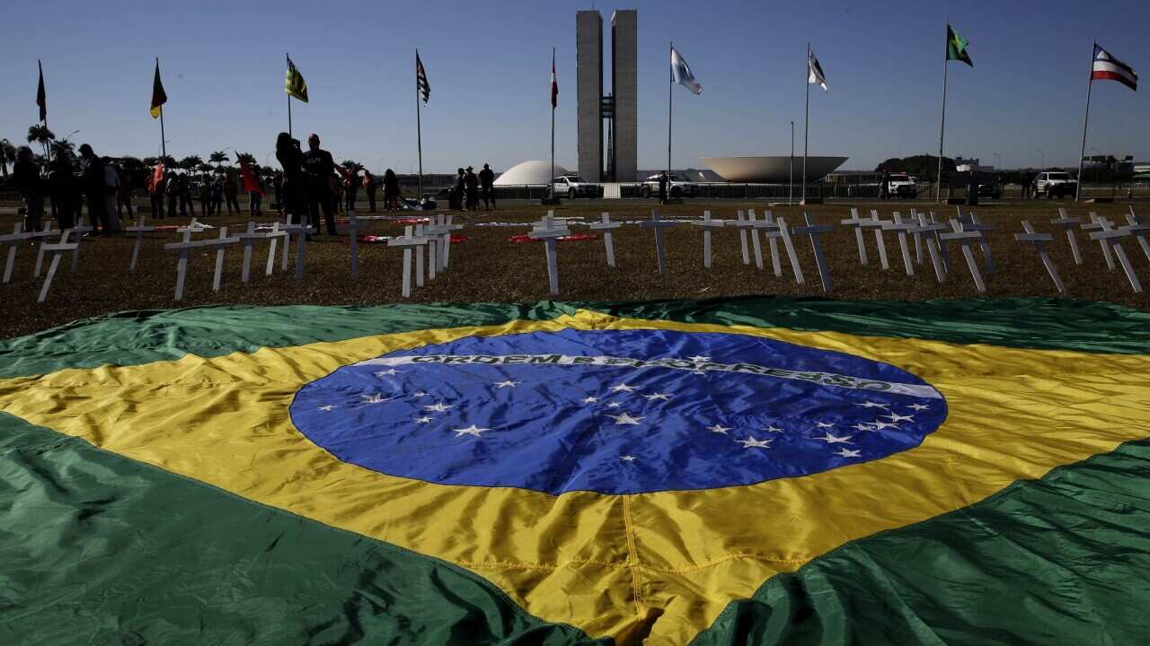 A demonstration in front of the National Congress in Brasilia