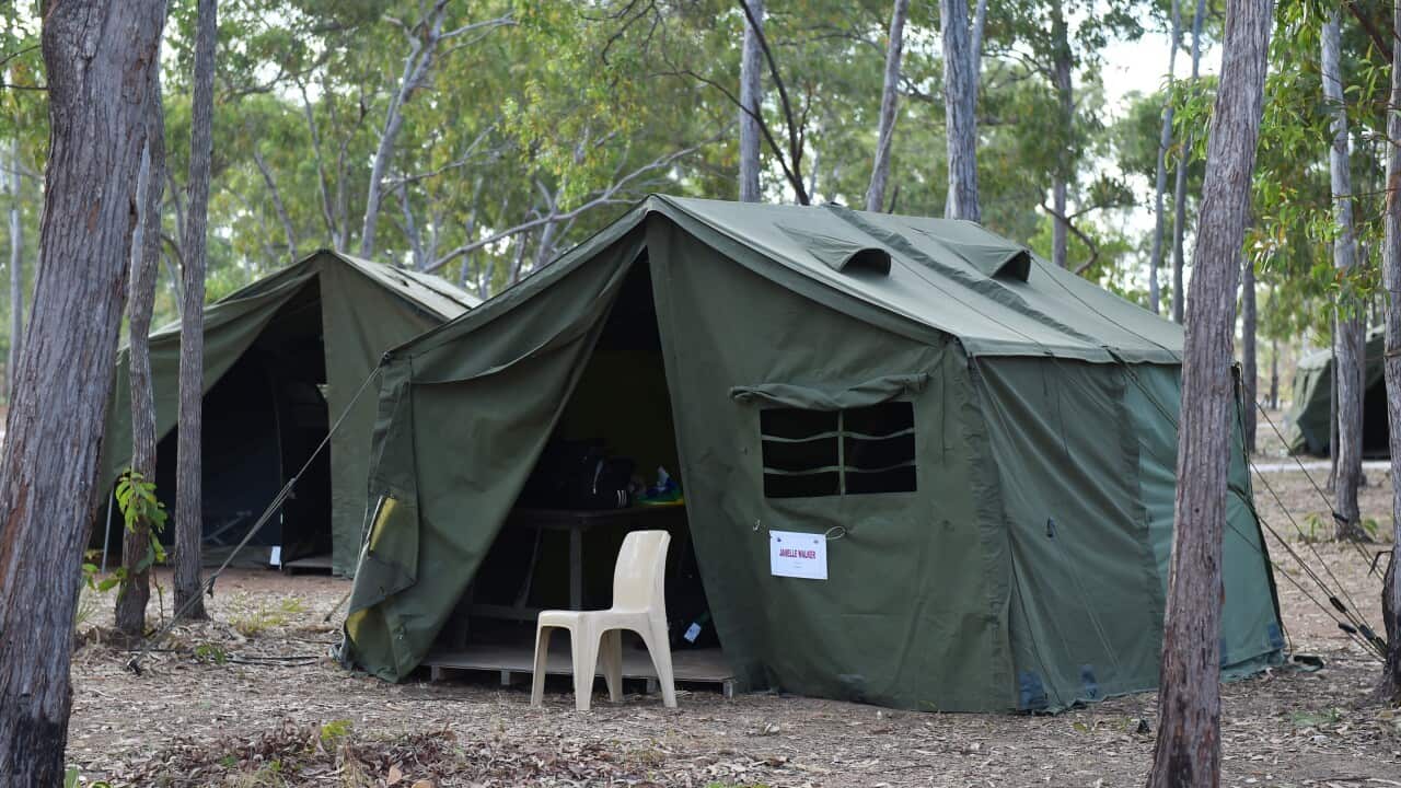 Tents in Garma to house members of parliament.