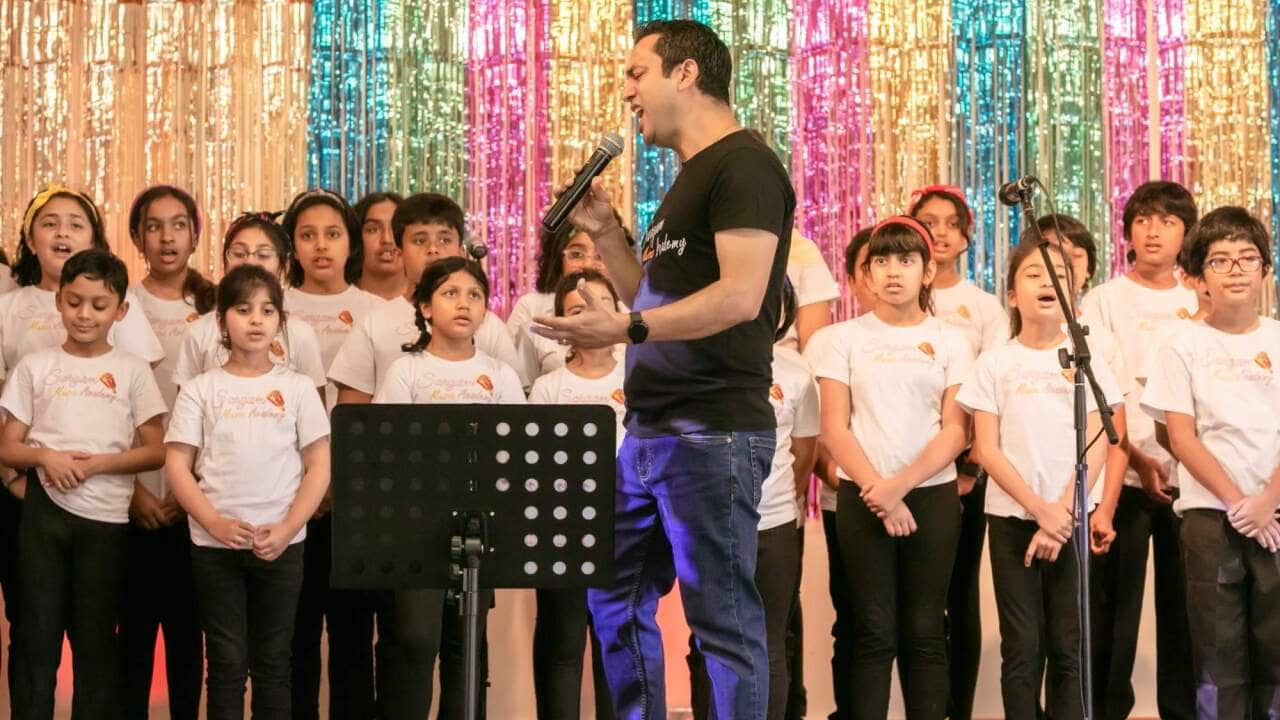 Kids from Sargam music academy 