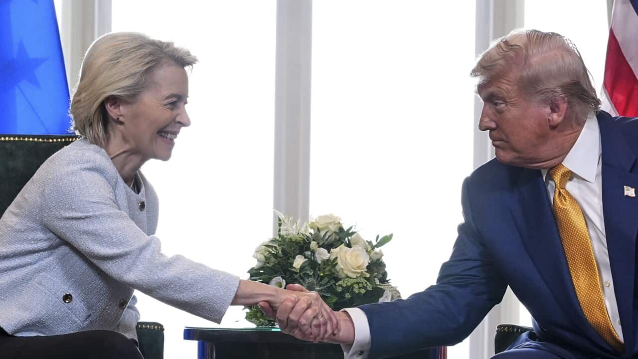 President Donald Trump and European Commission President Ursula von der Leyen