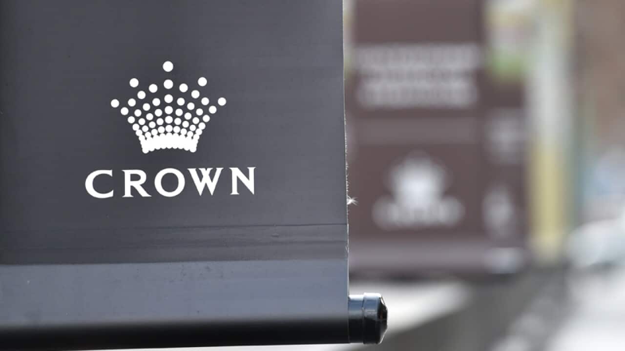 Banners promoting Crown Casino in Melbourne