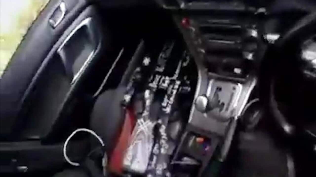 The guns in the accused Christchurch shooter's car.
