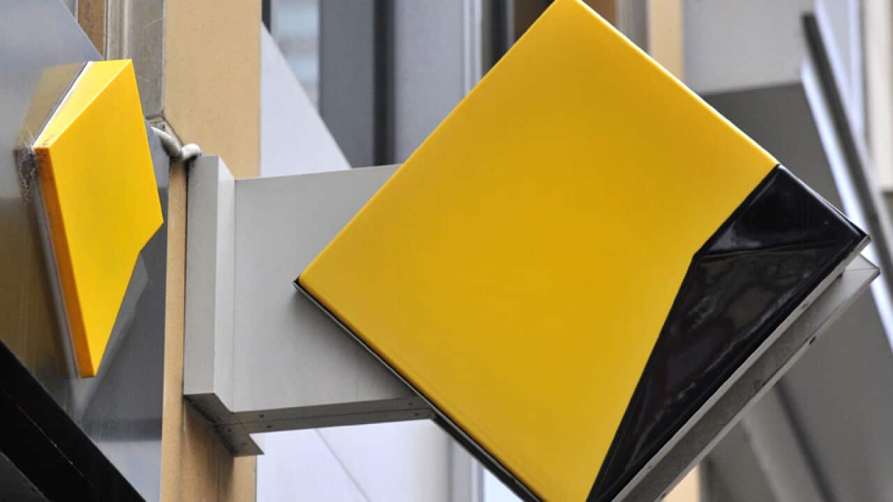 Commonwealth Bank of Australia (CBA) bank signage in Sydney