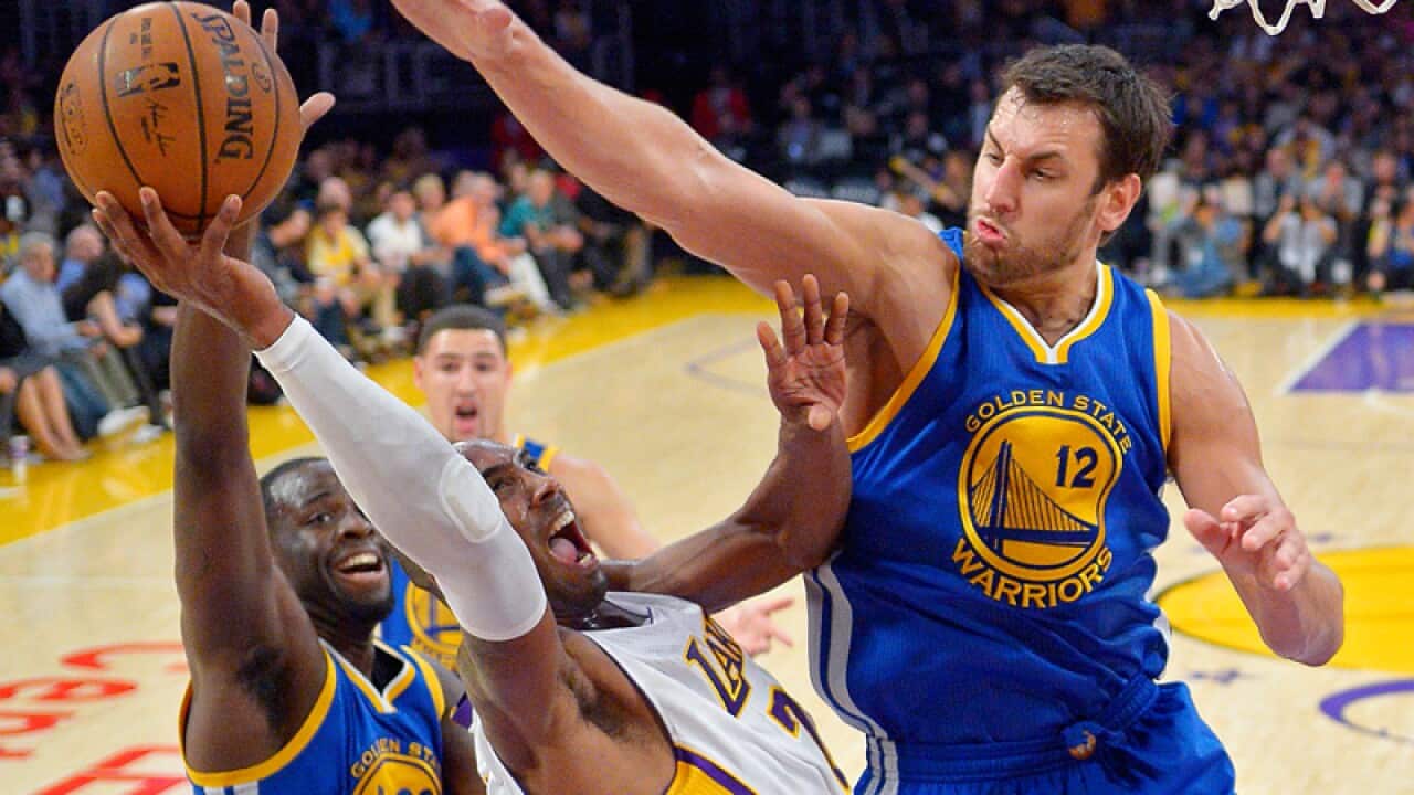 Golden State Warriors center Andrew Bogut