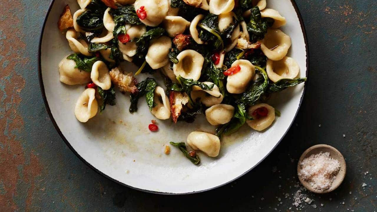 Orecchiette with broccoli rabe 