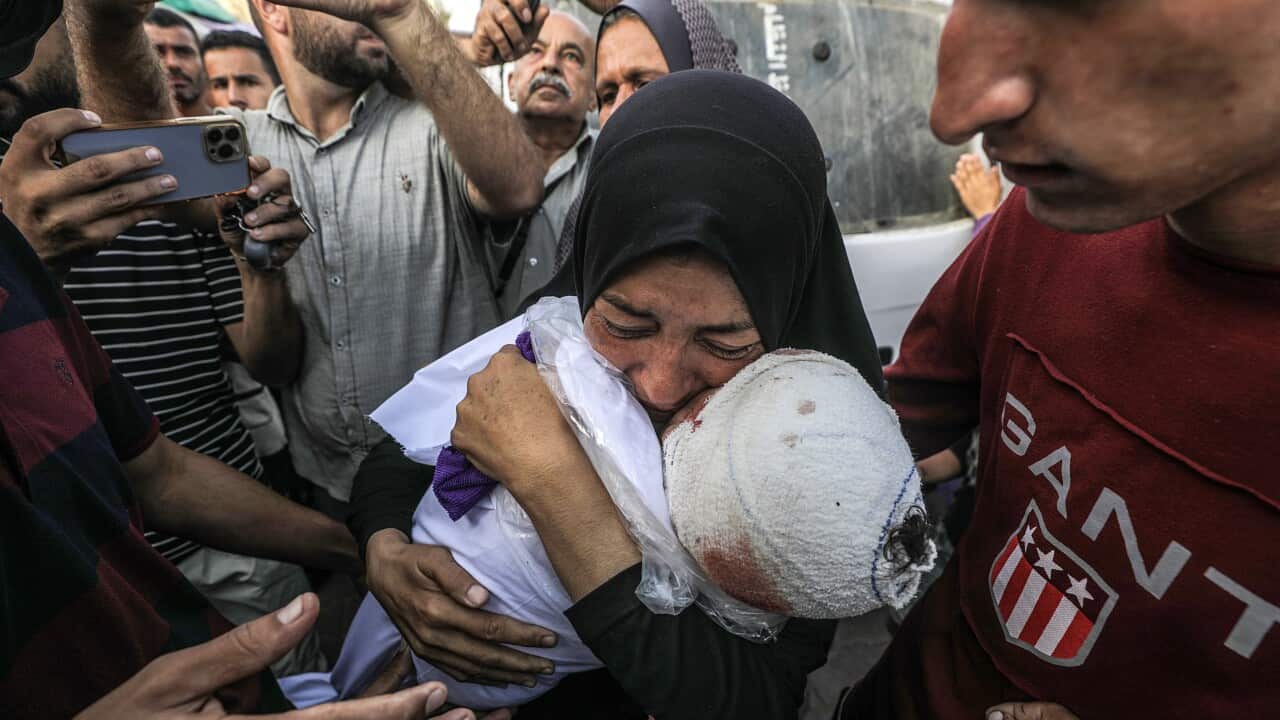 Funeral for Palestinians killed in Israeli attack on Nuseirat camp in central Gaza