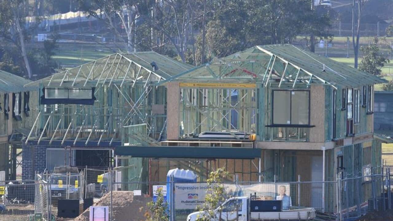 New houses under construction in Sydney