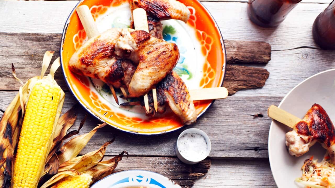 Skewered chicken wings (tebasaki)-image