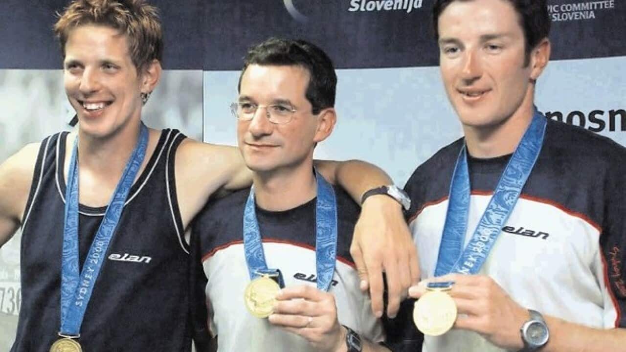Luka Špik, Rajmond Debevec, Iztok Čop, Sydney 2000