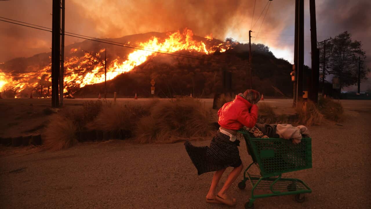 ‘It’s very aggressive’: Tens of thousands flee as strong winds fuel Los Angeles wildfires ‘It’s very aggressive’: Tens of thousands flee as strong winds fuel Los Angeles wildfires
