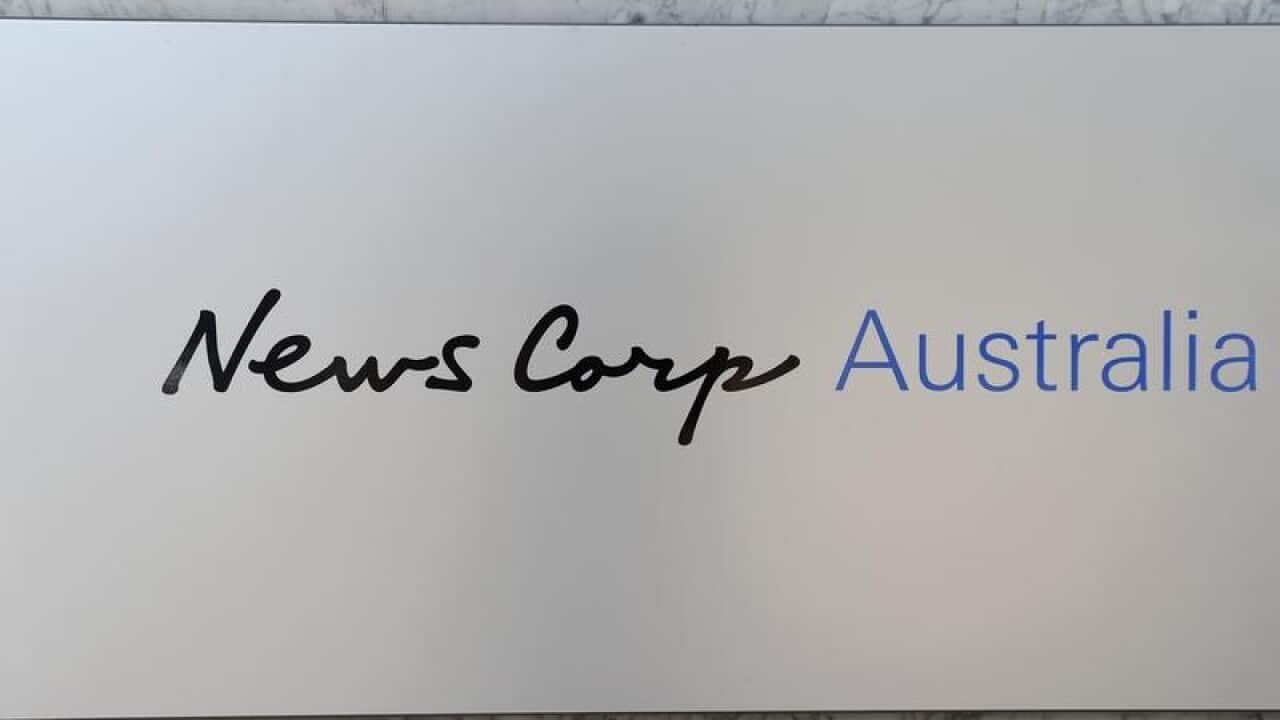 News Corp office signage in Sydney.