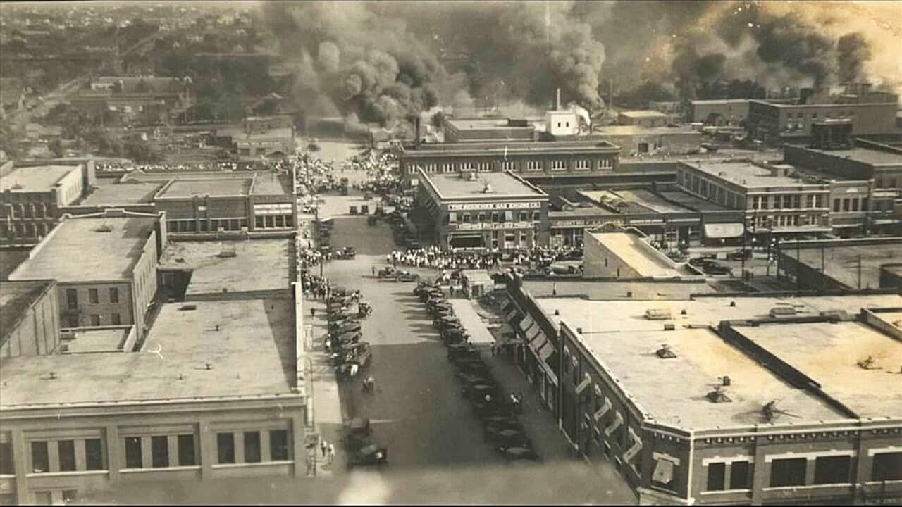 Archive shot of Tulsa massacre
