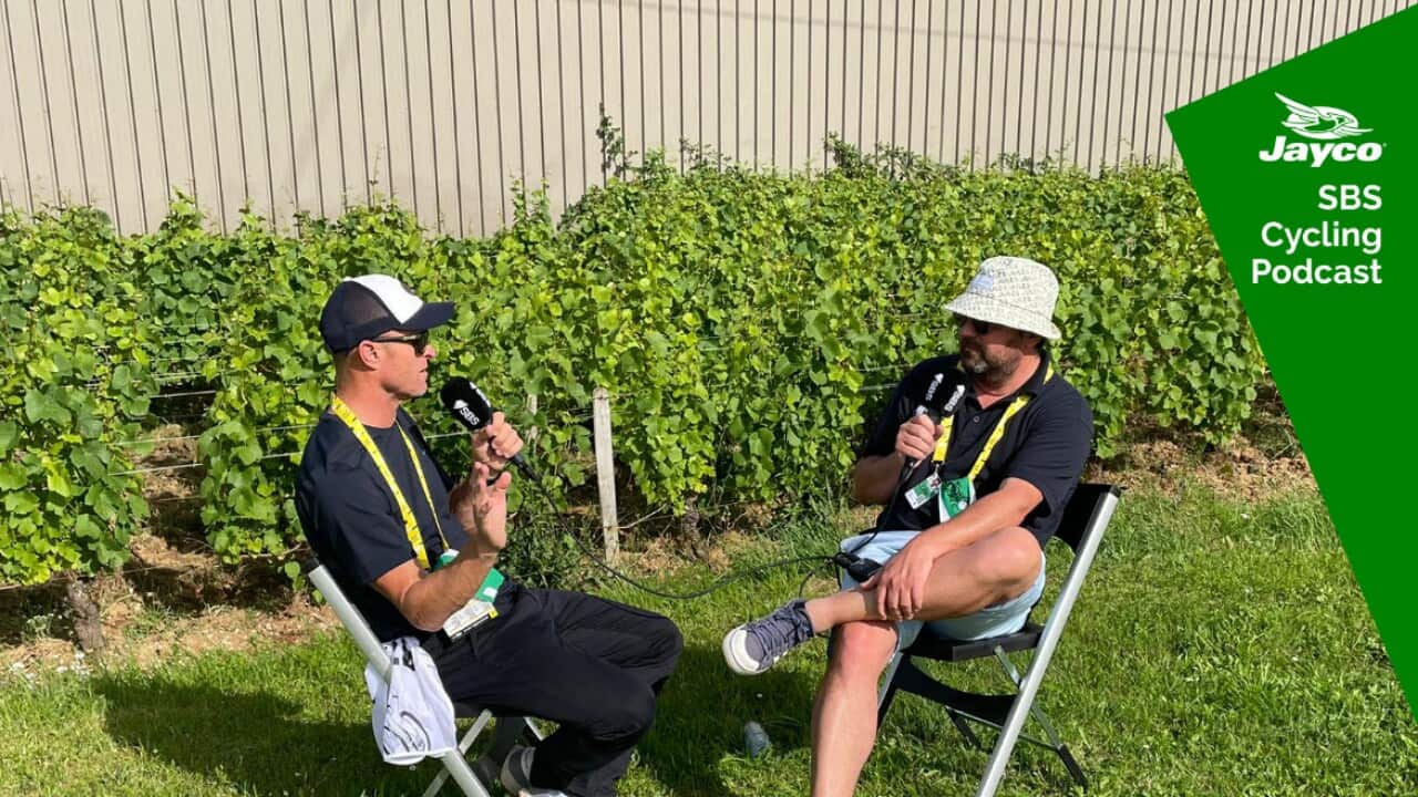 Christophe and Macka recording the podcast