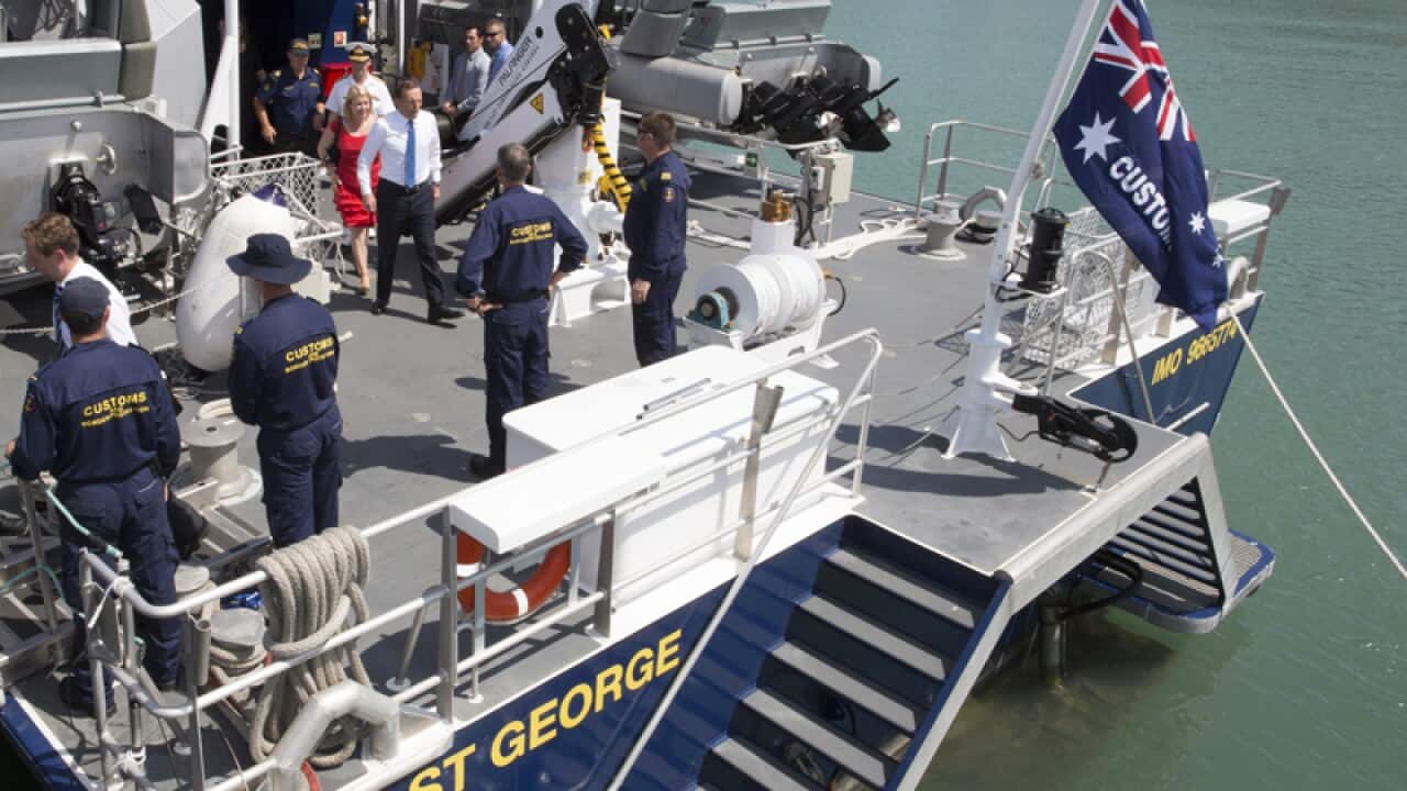 The Cape St George vessel launched by Prime Minister Tony Abbott