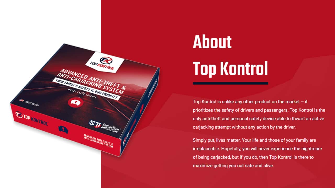 Advanced anti-theft and anti-carjacking system - Top Kontrol - Secure Tech Innovation