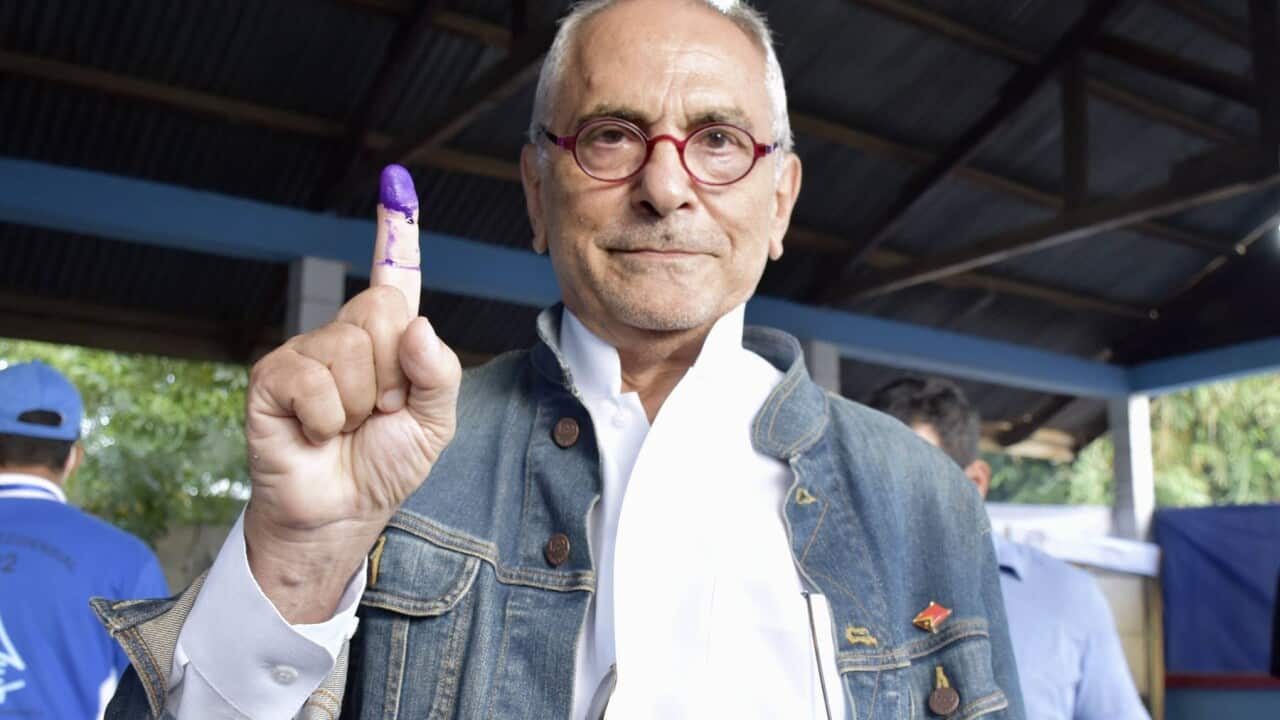Jose Ramos-Horta after casting his vote