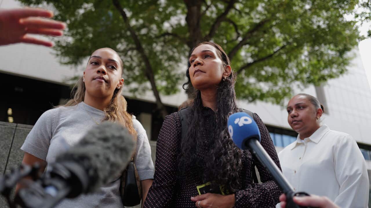 Family members of Australian citizen Donna Nelson speak to media