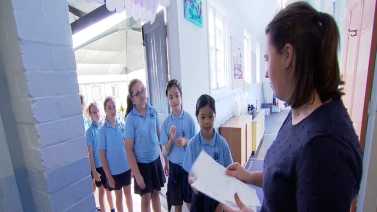 Year five students from a school in Strathfield, Sydney prepare to take NAPLAN tests (File photo).jpg