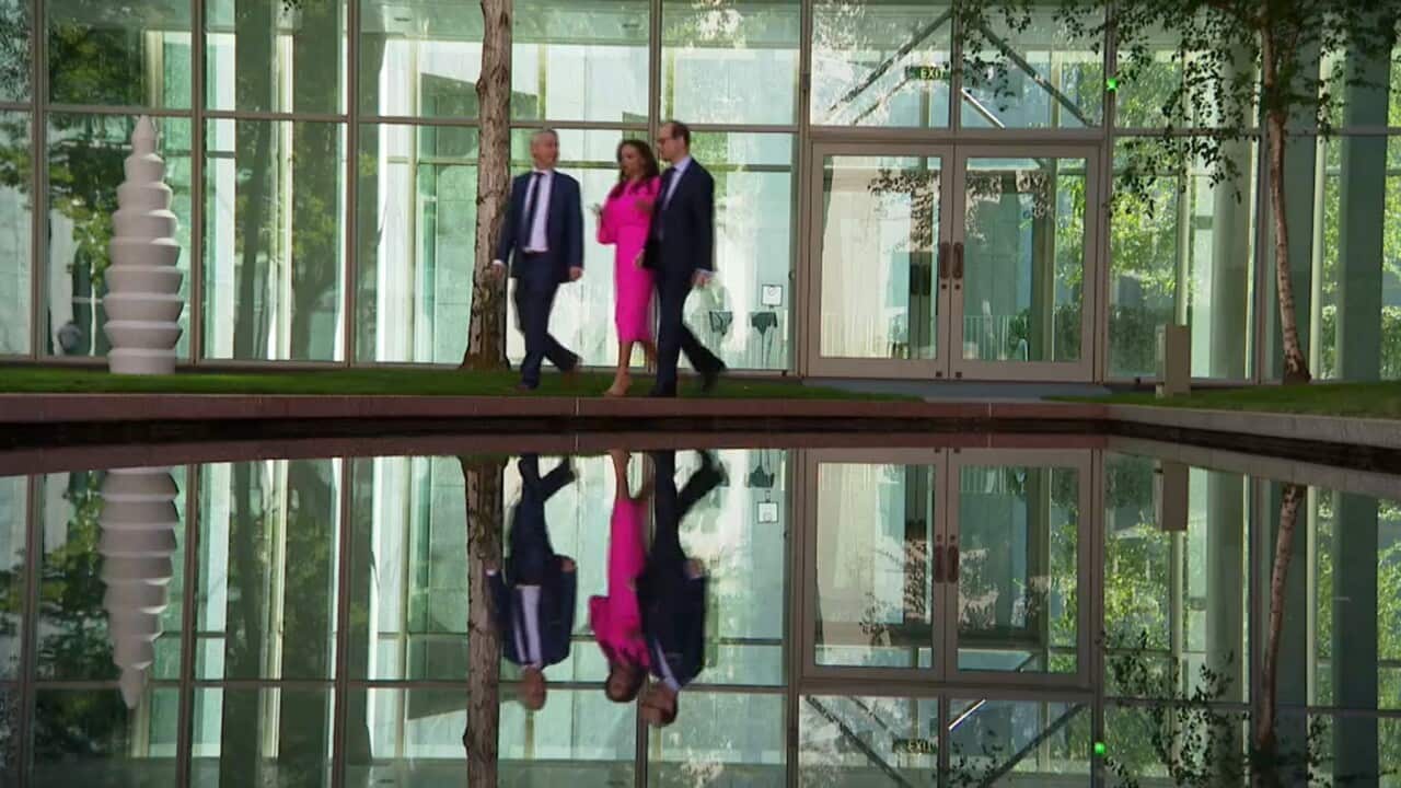 (L-R) Labor's Andrew Giles, Anne Aly and Raff Ciccone