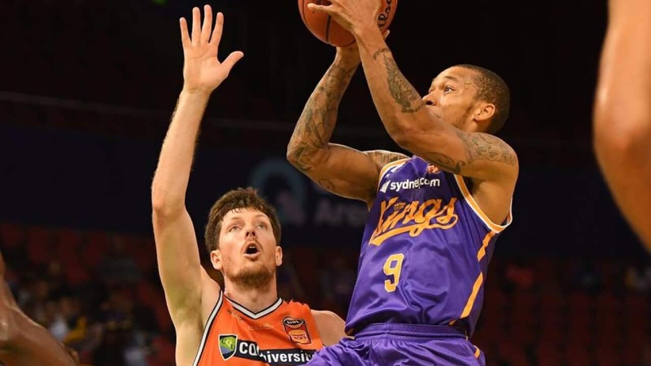 Jerome Randle of the Kings goes for a basket