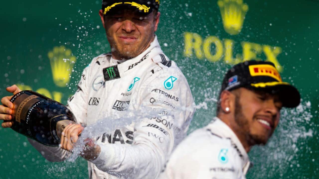 Nico Rosberg and Lewis Hamilton