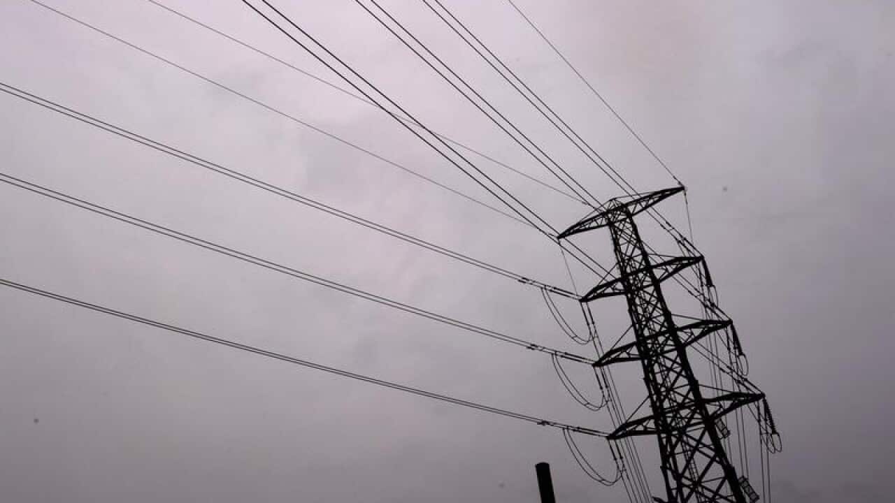 Electricity lines in Williamstown in Melbourne.
