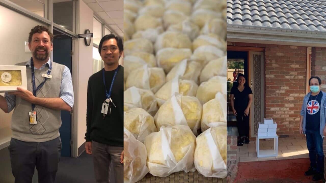 Baker gives back to healthcare workers and international students