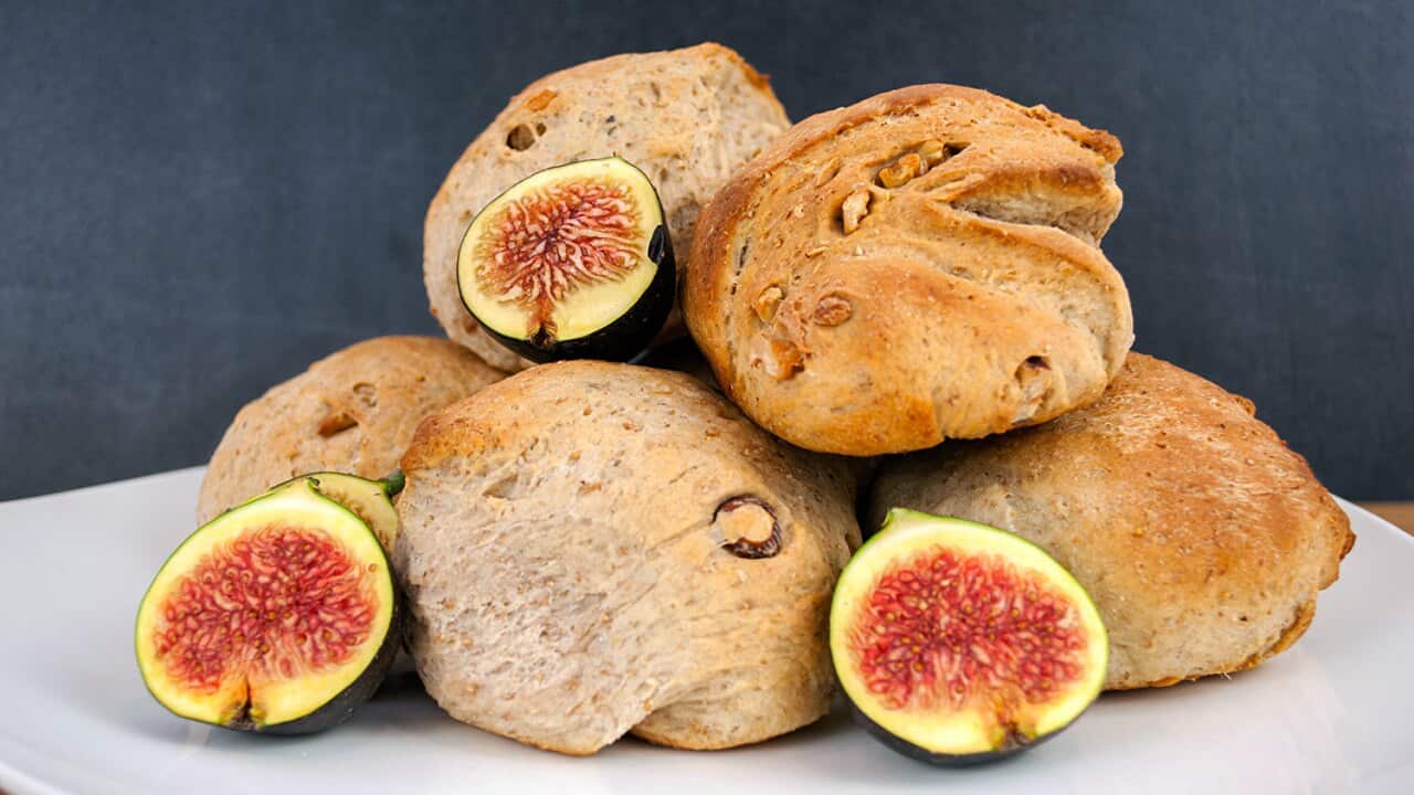 Figgy buns with hazelnuts and walnuts