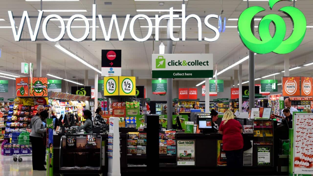 A Woolworths shop is seen in Canberra
