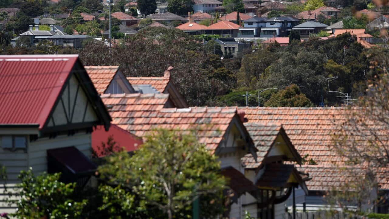 Houses in Melbourne, Tuesday. Nov. 8, 2016. (AAP Image/Tracey Nearmy)