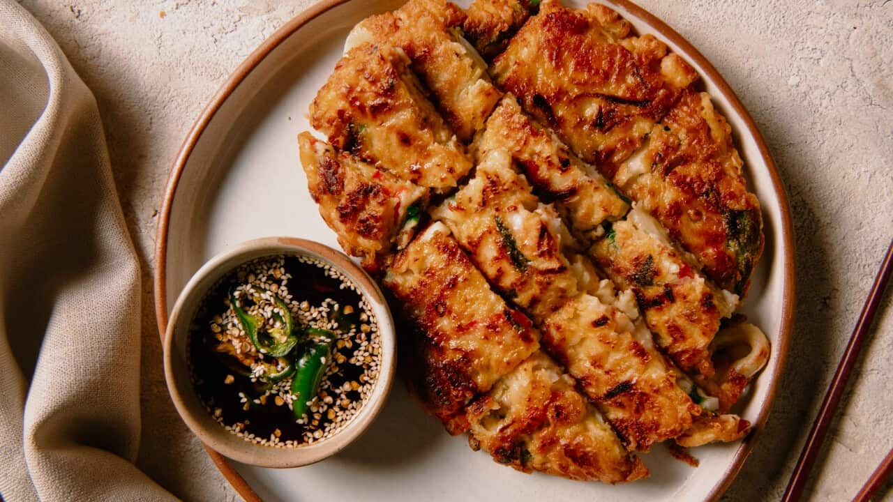 Korean seafood pancake