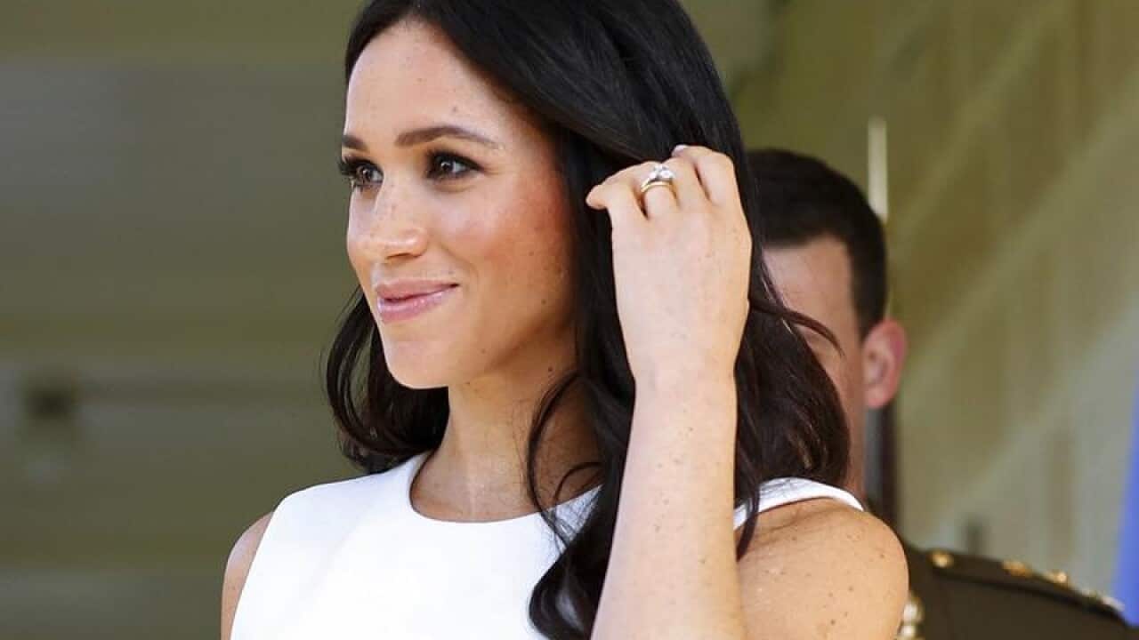 The Duchess of Sussex at Admiralty House in Sydney on Tuesday.