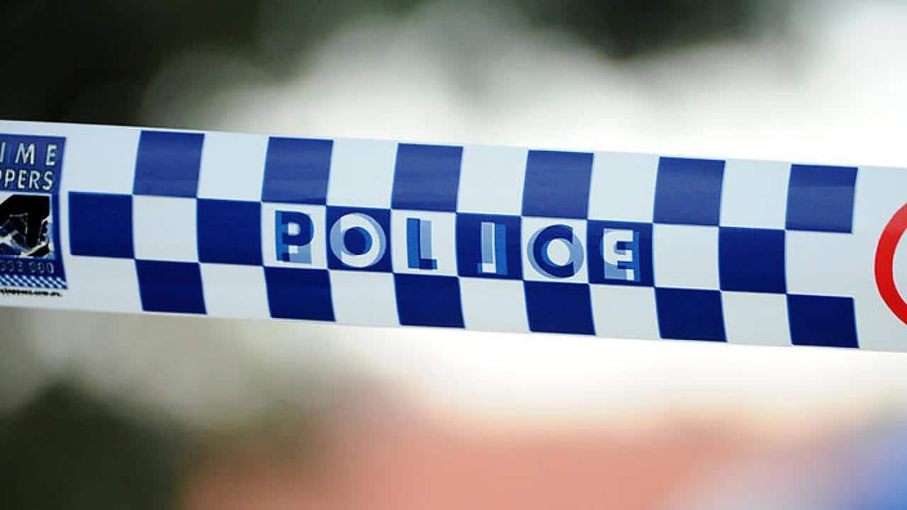 Police tape outside a crime secen