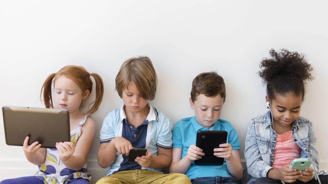 Children using technology