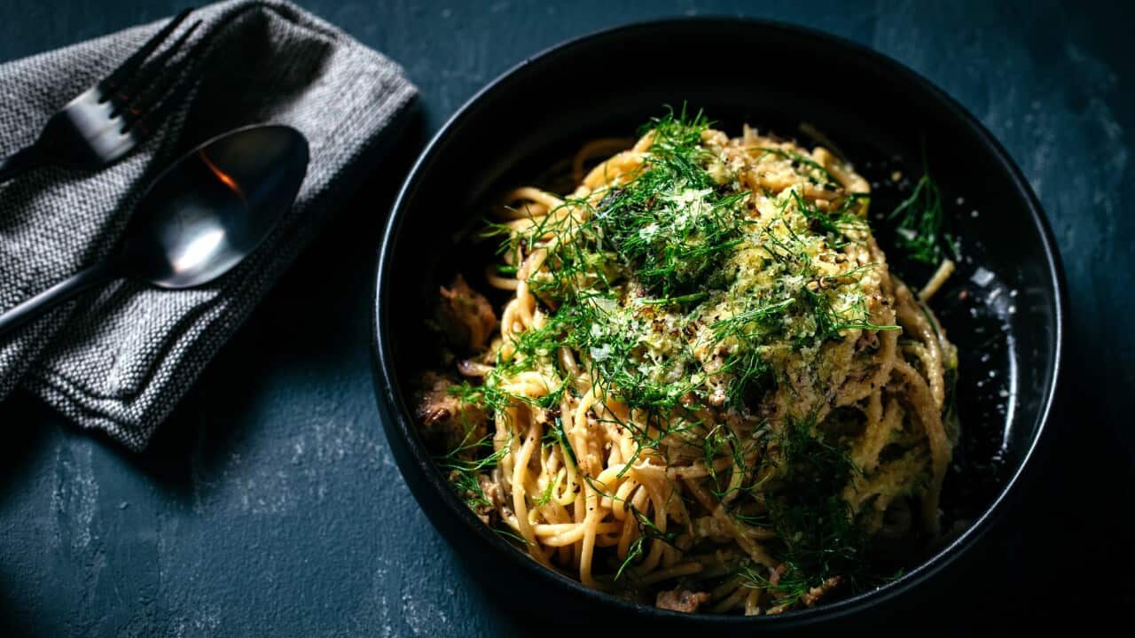 Sausage and radicchio pasta