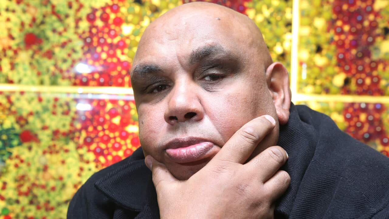 Indigenous musician Kutcha Edwards (Photo by AAP Image/David Crosling)