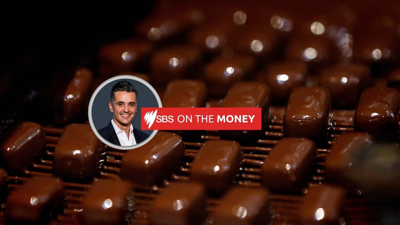 A tray of chocolates.